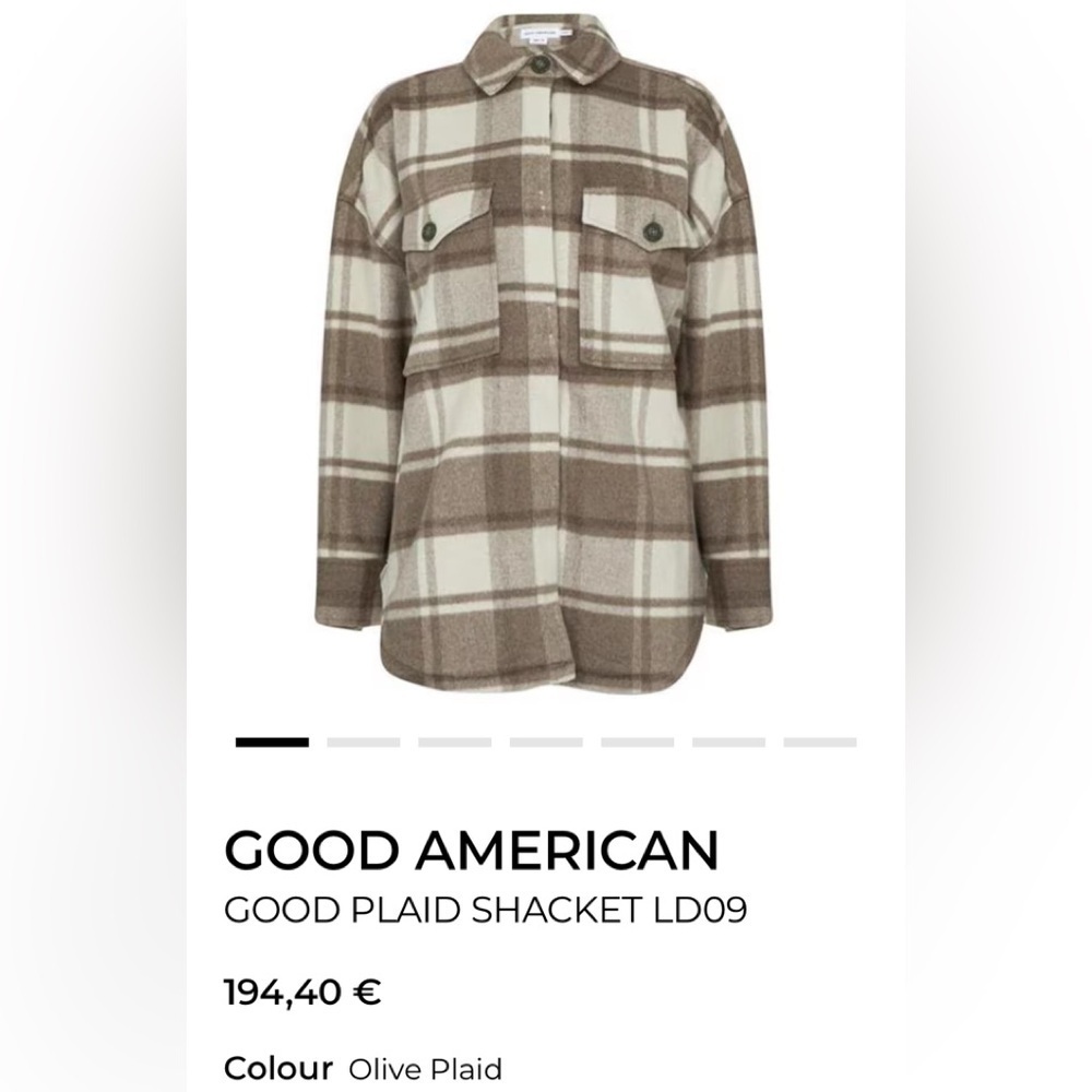 GOOD AMERICAN
GOOD PLAID SHACKET LD09 Color
Olive Plaid
Size 3/4 L-XL